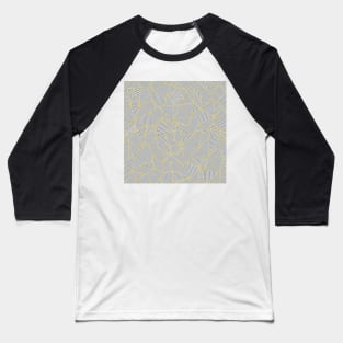 Ab Out Lines Gold and Grey Baseball T-Shirt